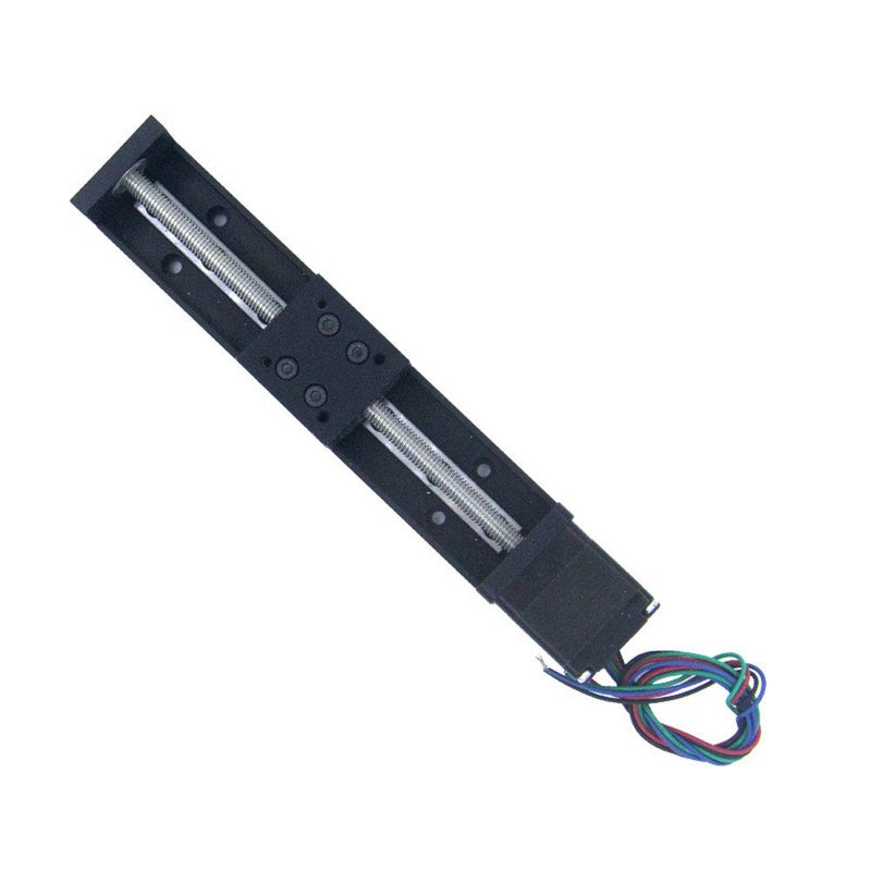 TOAUTO Linear Rail 50mm / 100mm / 150mm/ 200mm Linear Stage Actuator with Square Linear Rails Mini Slide Table + NEMA 11 Stepper Motor for DIY CNC Router Milling Machine (100mm) - Image 3